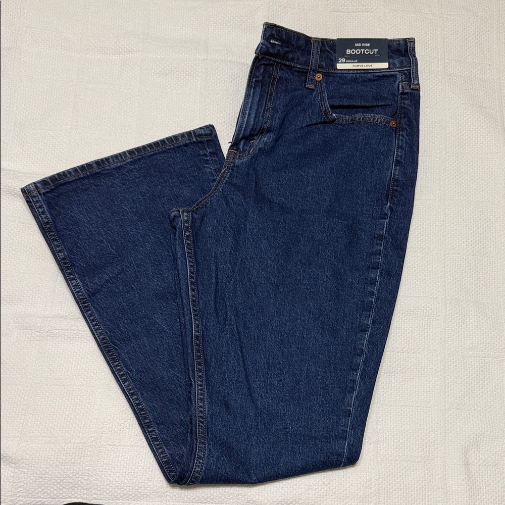 Abercrombie & Fitch Curve Love Mid Rise Boot Cut Size 29